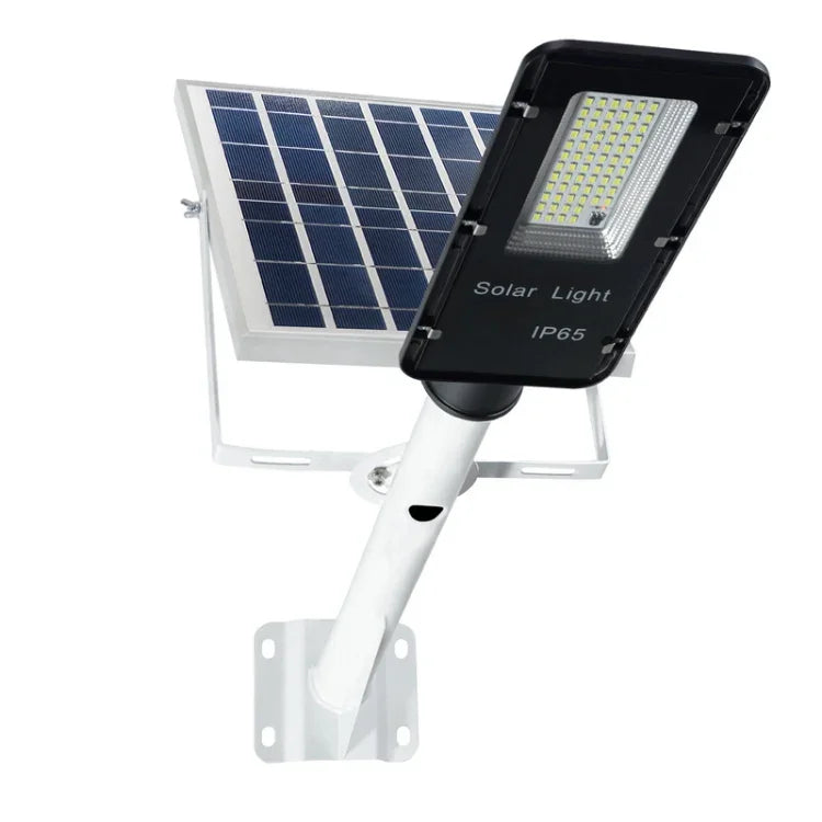 Lampadaire Solaire Extérieur Étanche, Éclairage Routier Intelligent avec Télécommande, T2 68 LED, T3 122 LED, T4 204 LED, T5 300 LED