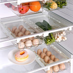 Boîte de rangement pour réfrigérateur type tiroir carrée multifonctionnelle pour la conservation des aliments, boîte pour 1 œuf, boîte fraîcheur 1, boîte pour 2 œufs, boîte fraîcheur 2, boîte pour 1 œuf + boîte fraîcheur 1, boîte sans crochet