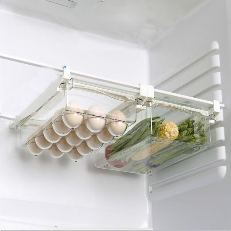 Boîte de rangement pour réfrigérateur type tiroir carrée multifonctionnelle pour la conservation des aliments, boîte pour 1 œuf, boîte fraîcheur 1, boîte pour 2 œufs, boîte fraîcheur 2, boîte pour 1 œuf + boîte fraîcheur 1, boîte sans crochet