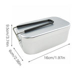 Boîte à déjeuner pliable portable en aluminium pour camping et voyage en plein air, boîte à déjeuner rétro petite, petite boîte à déjeuner standard, boîte à déjeuner avec support vapeur