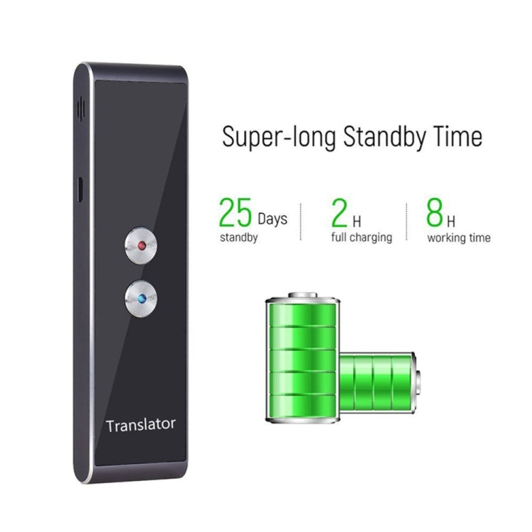 Traducteur vocal T8 de poche pour 30 langues Traducteur portable bidirectionnel en temps réel pour l'apprentissage personnel et les voyages
