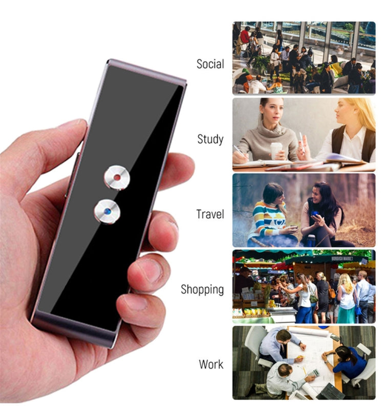 Traducteur vocal T8 de poche pour 30 langues Traducteur portable bidirectionnel en temps réel pour l'apprentissage personnel et les voyages