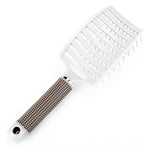 Brosse à cheveux démêlante en nylon avec picots de massage pour femme, brosse de coiffure pour salon