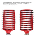 Brosse à cheveux démêlante en nylon avec picots de massage pour femme, brosse de coiffure pour salon