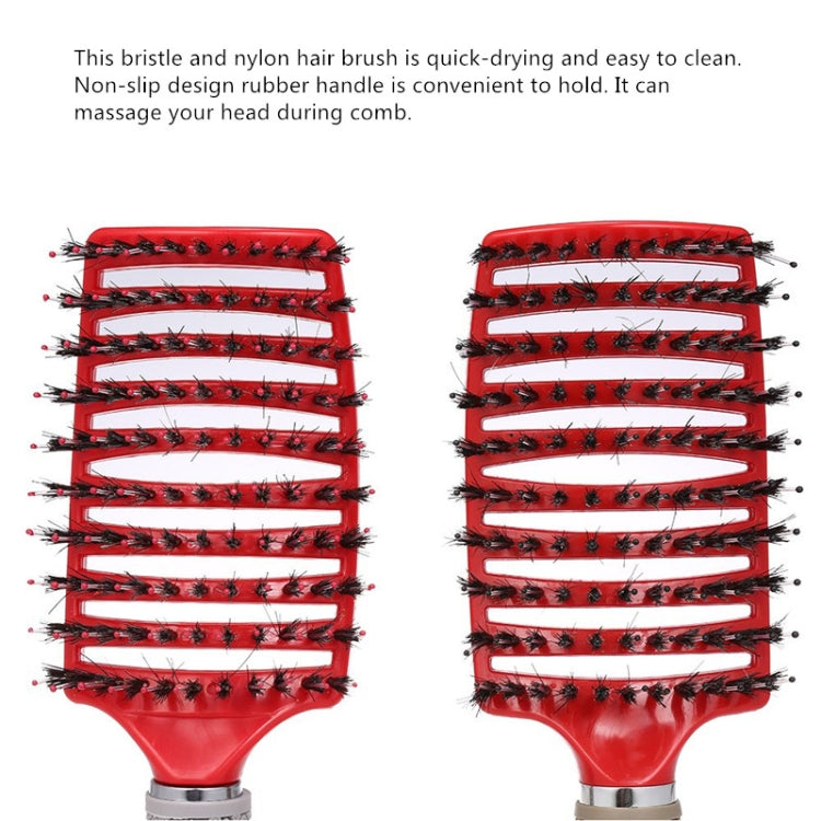 Brosse à cheveux démêlante en nylon avec picots de massage pour femme, brosse de coiffure pour salon