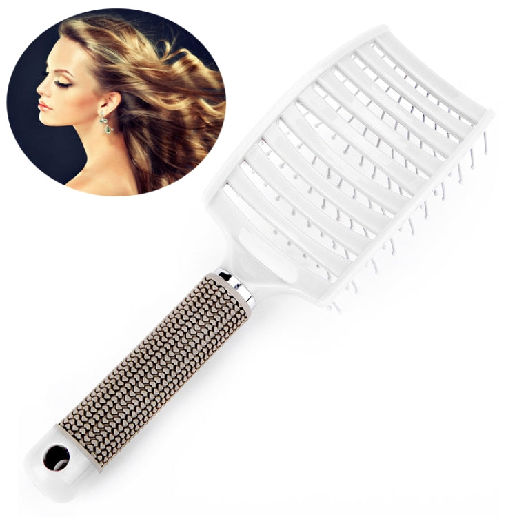 Brosse à cheveux démêlante en nylon avec picots de massage pour femme, brosse de coiffure pour salon