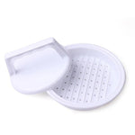 Presse à Hamburger Ronde en Plastique Alimentaire, pour Grillades de Viande Hachée, Moule à Galettes, Outil de Cuisine, 2 PIÈCES Blanc