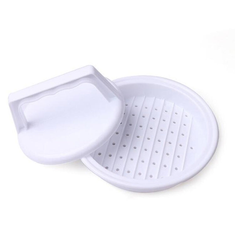 Presse à Hamburger Ronde en Plastique Alimentaire, pour Grillades de Viande Hachée, Moule à Galettes, Outil de Cuisine, 2 PIÈCES Blanc