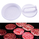 Presse à Hamburger Ronde en Plastique Alimentaire, pour Grillades de Viande Hachée, Moule à Galettes, Outil de Cuisine, 2 PIÈCES Blanc