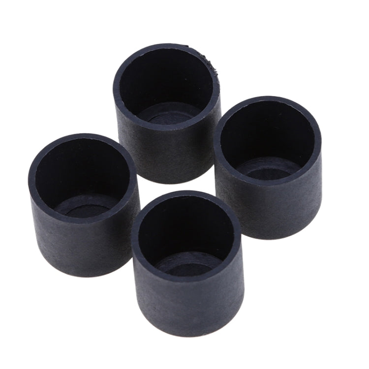 100 capuchons de pieds de chaise en plastique noirs antidérapants pour pieds de meubles, bouchons de base de table, protection de sol, 16 mm, 19 mm, 22 mm, 25 mm