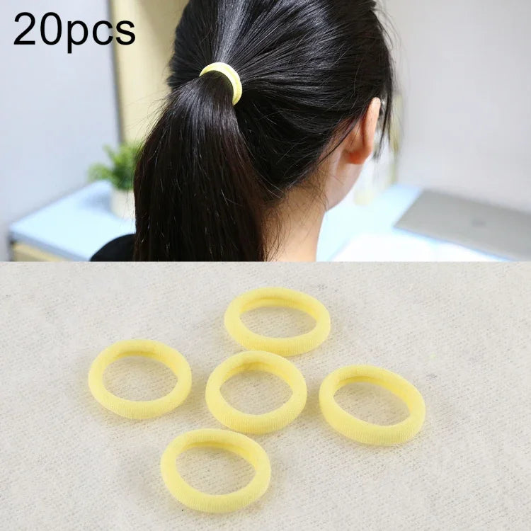 20 pièces / paquet élastiques pour cheveux filles enfants attaches queue de cheval bandeaux élastiques