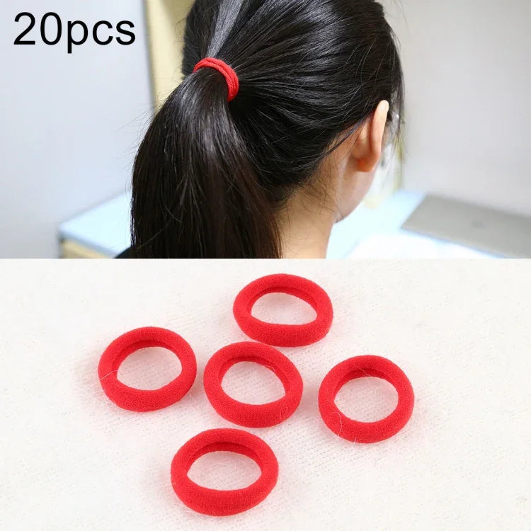 20 pièces / paquet élastiques pour cheveux filles enfants attaches queue de cheval bandeaux élastiques