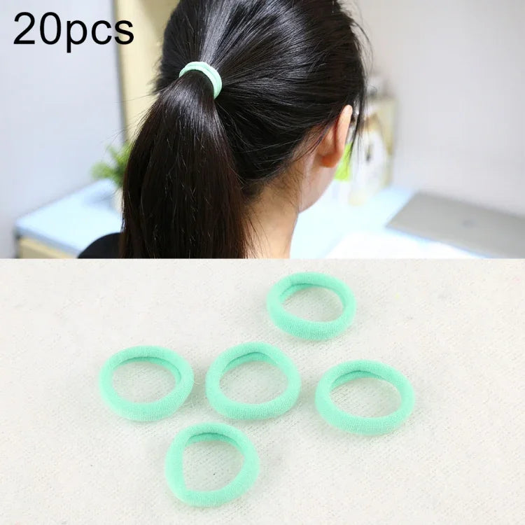 20 pièces / paquet élastiques pour cheveux filles enfants attaches queue de cheval bandeaux élastiques