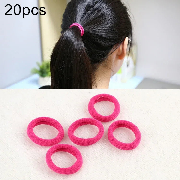 20 pièces / paquet élastiques pour cheveux filles enfants attaches queue de cheval bandeaux élastiques