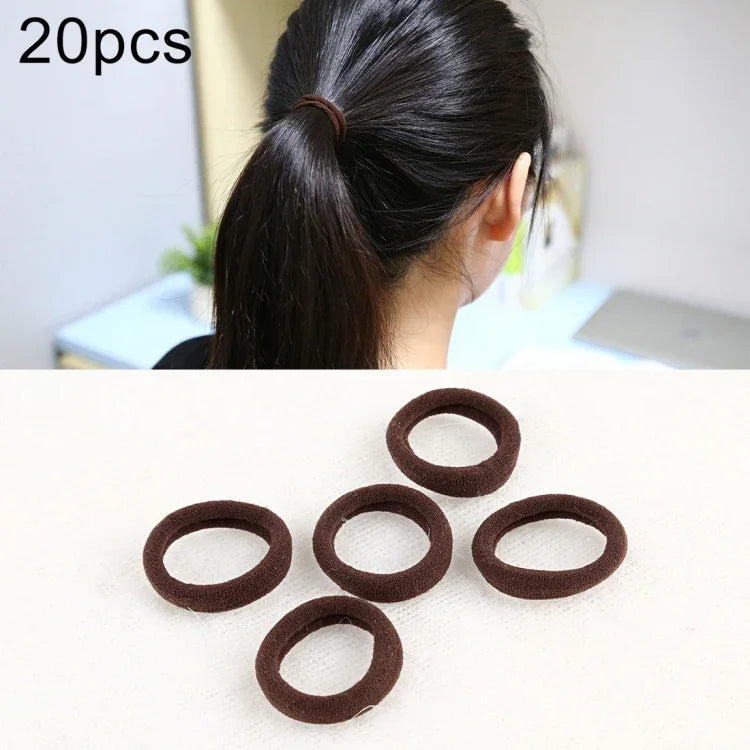 20 pièces / paquet élastiques pour cheveux filles enfants attaches queue de cheval bandeaux élastiques
