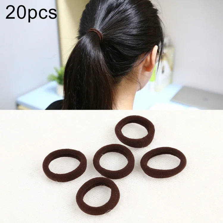 20 pièces / paquet élastiques pour cheveux filles enfants attaches queue de cheval bandeaux élastiques