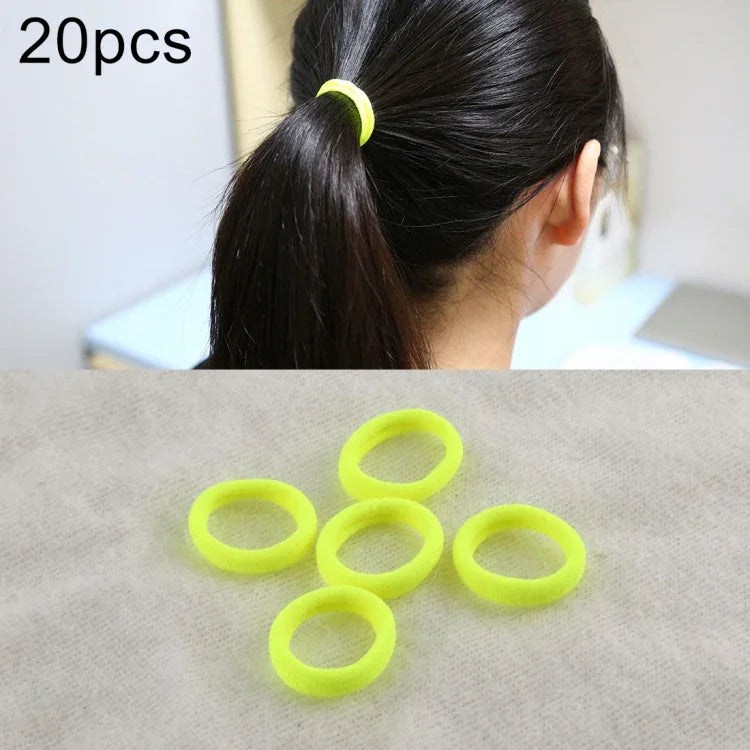 20 pièces / paquet élastiques pour cheveux filles enfants attaches queue de cheval bandeaux élastiques