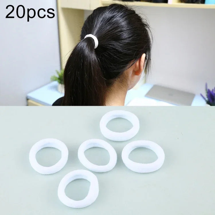 20 pièces / paquet élastiques pour cheveux filles enfants attaches queue de cheval bandeaux élastiques