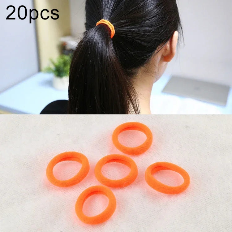 20 pièces / paquet élastiques pour cheveux filles enfants attaches queue de cheval bandeaux élastiques