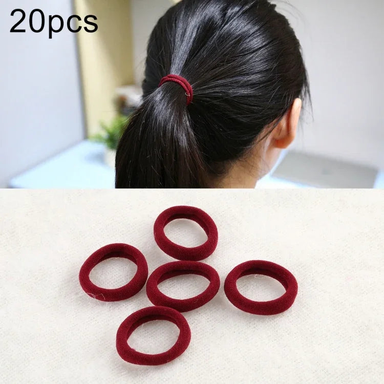 20 pièces / paquet élastiques pour cheveux filles enfants attaches queue de cheval bandeaux élastiques