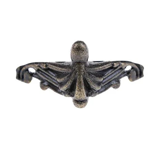 10 PCS Boîte Cadeau Bijoux Bronze Antique Boîte en Bois Pieds Décoratifs Protecteur d'Angle, Protecteur d'Angle Boîte Cadeau Bijoux