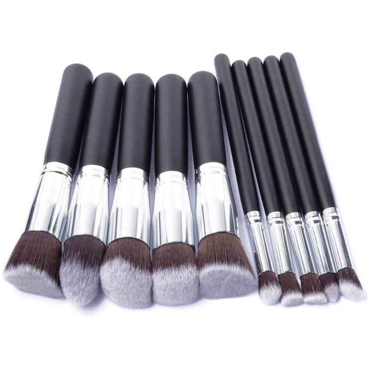 Lot de 10 Pinceaux de Maquillage Argentés/Dorés pour Cosmétiques, Outil de Maquillage Fard à Paupières Poudre, 10 argent noir, 10 platine, 10 or noir, 10 blanc argent, 10 or rose, 10 rose argent