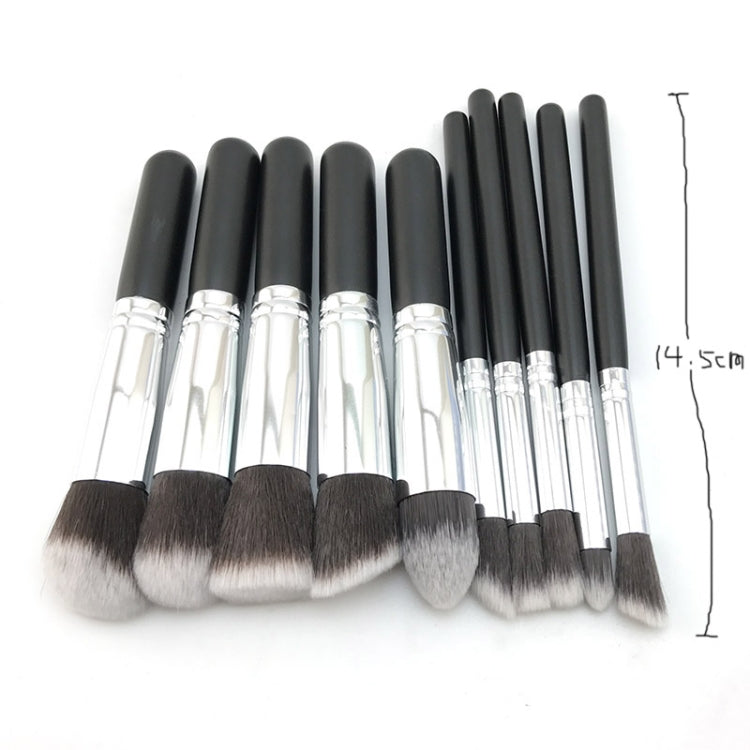 Lot de 10 Pinceaux de Maquillage Argentés/Dorés pour Cosmétiques, Outil de Maquillage Fard à Paupières Poudre, 10 argent noir, 10 platine, 10 or noir, 10 blanc argent, 10 or rose, 10 rose argent