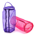 Mesh Bag DIY Hand Weaving Tools Yarn Storage Knitting Bag Organizer Hollow Yarn Bag, Big Rose Red, Big Purple, Small Rose Red, Small Purple, Small Beige, Small Pink