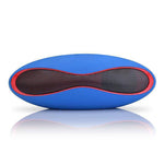 Enceinte Bluetooth mini stéréo 3D forme rugby avec emplacement carte TF (bleu)