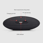 Enceinte Bluetooth mini stéréo 3D forme rugby avec emplacement carte TF (bleu)