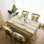 Nappe en tissu pour table rectangulaire rayée, table basse, table ronde, table à manger, 60x60cm, 90x90cm, 100x135cm, 135x135cm, 135x160cm, 135x180cm, 135x200cm, 135x220cm, 135x250cm, 135x260cm, 135x300cm