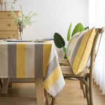 Nappe en tissu pour table rectangulaire rayée, table basse, table ronde, table à manger, 60x60cm, 90x90cm, 100x135cm, 135x135cm, 135x160cm, 135x180cm, 135x200cm, 135x220cm, 135x250cm, 135x260cm, 135x300cm