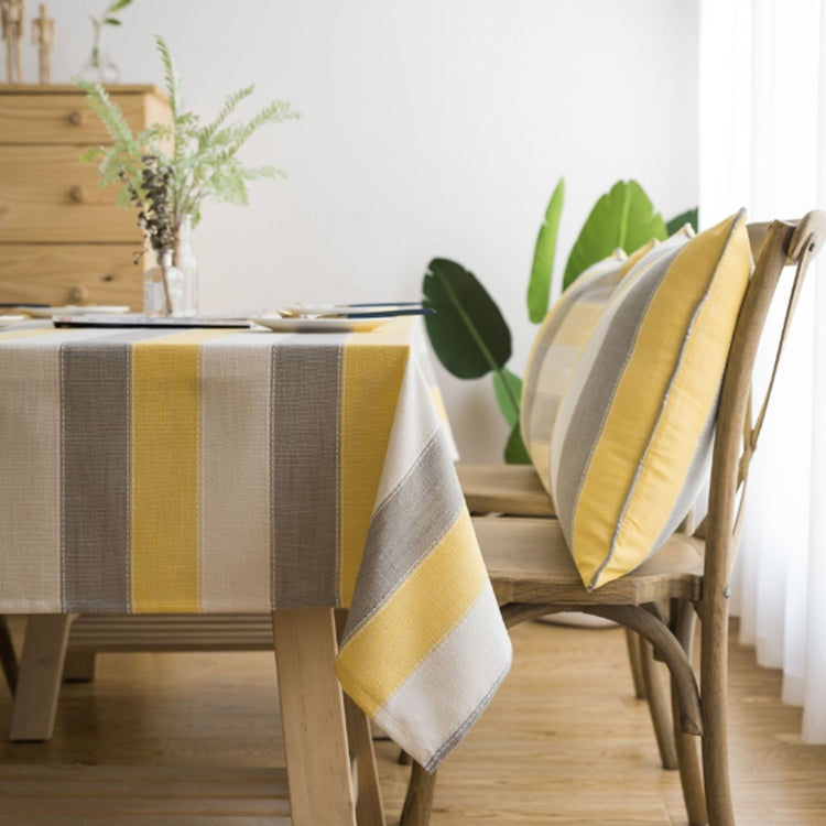 Nappe en tissu pour table rectangulaire rayée, table basse, table ronde, table à manger, 60x60cm, 90x90cm, 100x135cm, 135x135cm, 135x160cm, 135x180cm, 135x200cm, 135x220cm, 135x250cm, 135x260cm, 135x300cm