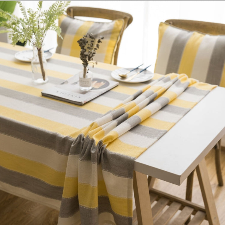 Nappe en tissu pour table rectangulaire rayée, table basse, table ronde, table à manger, 60x60cm, 90x90cm, 100x135cm, 135x135cm, 135x160cm, 135x180cm, 135x200cm, 135x220cm, 135x250cm, 135x260cm, 135x300cm