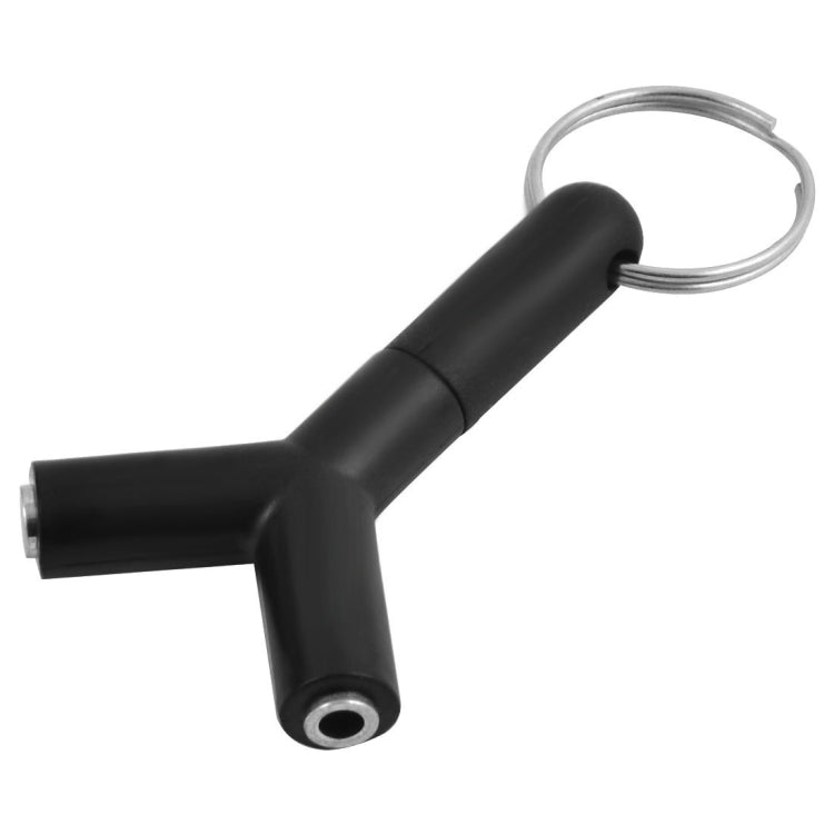 Mini adaptateur audio en Y 3,5 mm mâle vers double prise femelle 3,5 mm pour casque, porte-clés
