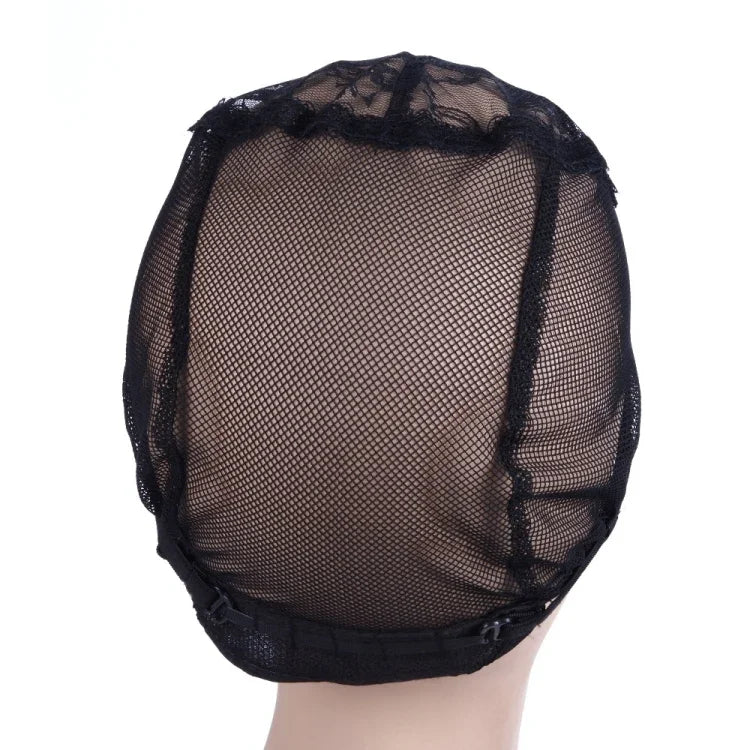 Filet à Cheveux Élastique, Bonnet en Dentelle, Couvre-Nœud, Accessoires pour Perruque, 56CM Noir