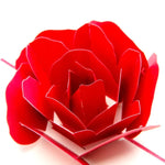 Carte de vœux pop-up 3D Rose Merci Fleurs Fait main Carte vierge vintage Anniversaire Carte cadeau d'amour, Taille : 13x16cm, Fait main Carte vierge