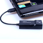 Adaptateur USB vers RJ45 Ethernet 10/100 Mbps, carte réseau USB 2.0 100Mbps
