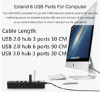 Hub USB 2.0 multiports répartiteur USB haute vitesse 6 ports avec lecteur de carte TF SD
