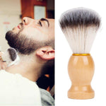 Brosse à raser pour le visage à manche en bois, accessoire de nettoyage de barbe, brosse de rasage pour salon, outil en poil de blaireau, blaireau