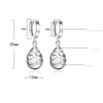 Boucles d'oreilles pendantes totem Larmes Opale Clair de Lune en Argent Sterling 925, blanc, rose