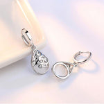 Boucles d'oreilles pendantes totem Larmes Opale Clair de Lune en Argent Sterling 925, blanc, rose