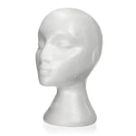 Tête de mannequin factice Femme en mousse Présentoir pour casquette, casque, accessoires pour cheveux et perruques Mannequin Femme en mousse
