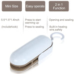 Mini-scelleuse thermique portable pour sachets, pinces, marron, gris