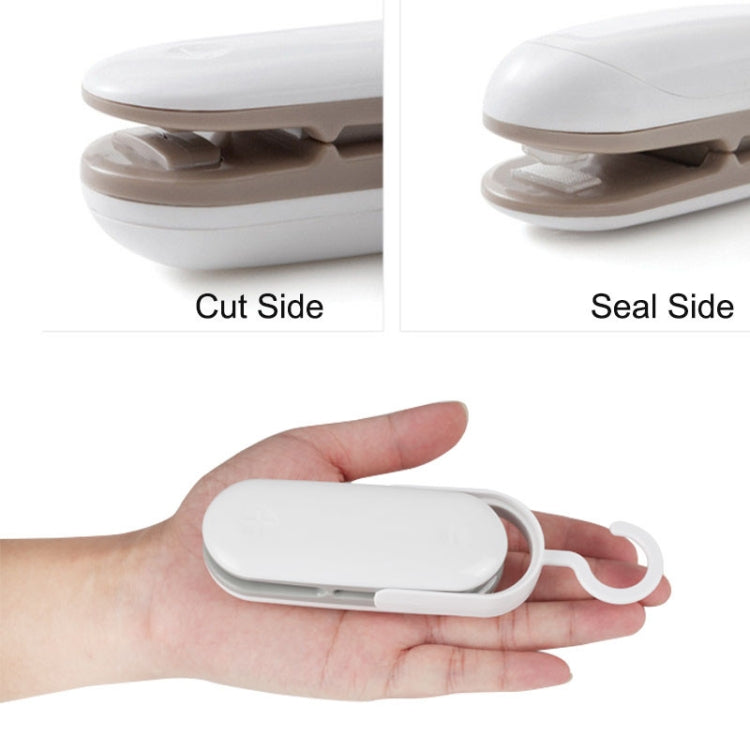 Mini-scelleuse thermique portable pour sachets, pinces, marron, gris