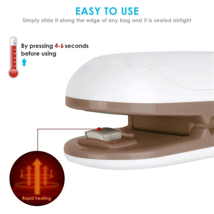 Mini-scelleuse thermique portable pour sachets, pinces, marron, gris