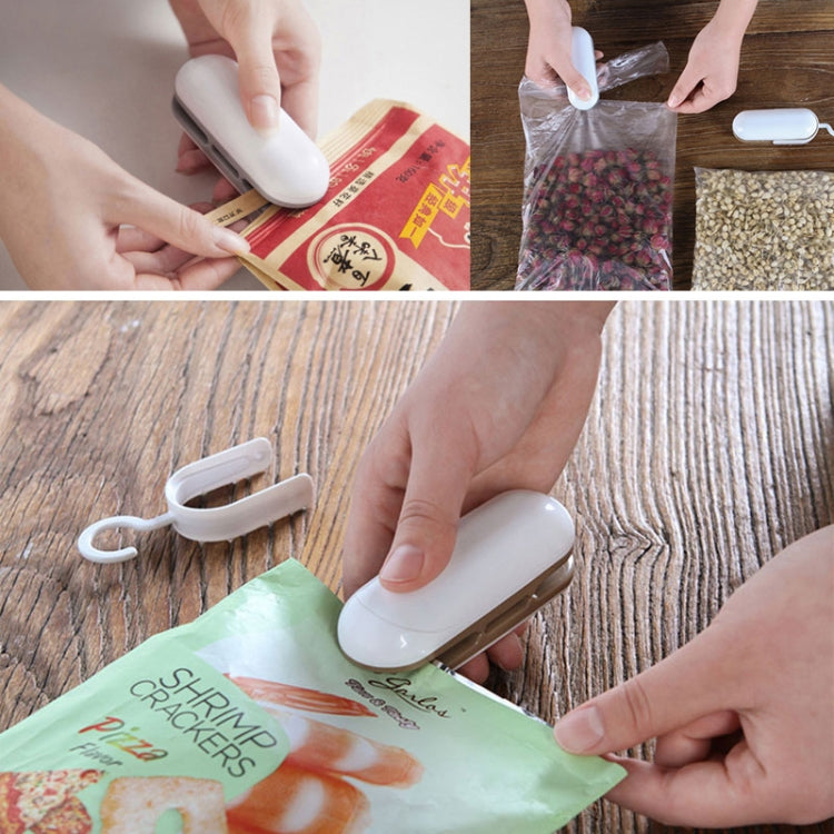 Mini-scelleuse thermique portable pour sachets, pinces, marron, gris