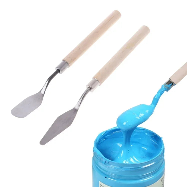 2 Couteaux à palette en acier inoxydable Spatule grattoir pour mélange Peinture à l'huile artistique, 2 PCS