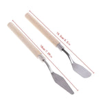 2 Couteaux à palette en acier inoxydable Spatule grattoir pour mélange Peinture à l'huile artistique, 2 PCS