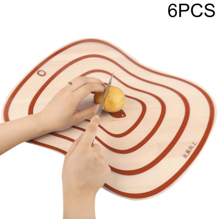 6 planches à découper de cuisine souples et transparentes en PP, S(20x14.8cm), M(30.5x23.5cm), L(42x31.5cm)